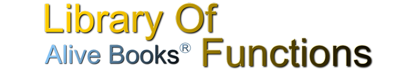 Alive Books&reg; - Library Of Functions